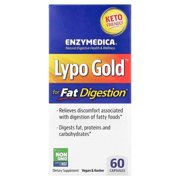 Enzymedica, Lypo Gold™,脂肪消化,60 粒膠囊