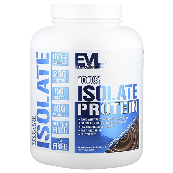 EVLution Nutrition, 全分離蛋白，雙重濃郁巧克力，5 磅（2.268 kg）