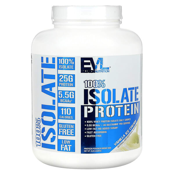 EVLution Nutrition, 全分離蛋白，香草霜淇淋，5 磅（2.268 kg）