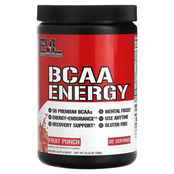 EVLution Nutrition, BCAA 能量補充劑，水果味，10.16 盎司（288 克）