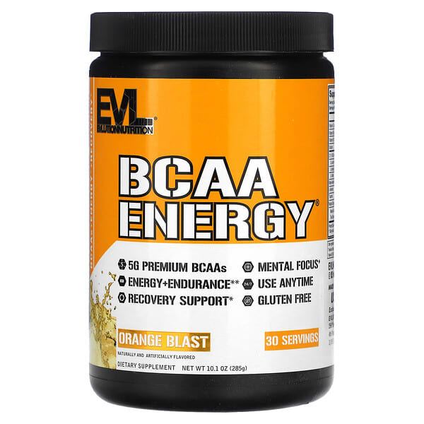 EVLution Nutrition, BCAA Energy，橙味，10.1 盎司（285 克）