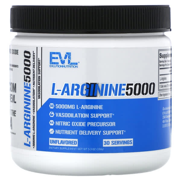 EVLution Nutrition, L-精胺酸 500，原味，5.3 盎司（150 克）
