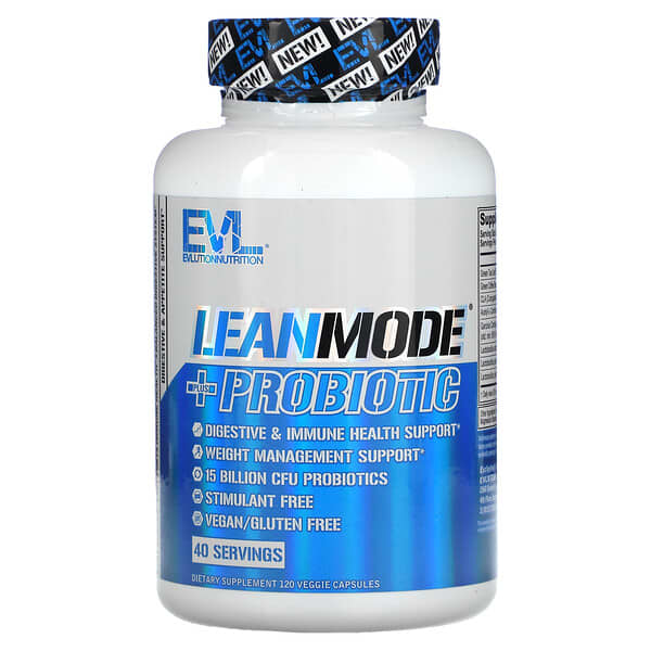 EVLution Nutrition, LeanMode + Probiotic，120 粒素食膠囊