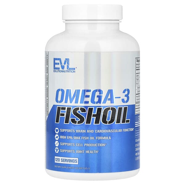 EVLution Nutrition, Omega-3 魚油，1000 毫克，120 粒軟膠囊