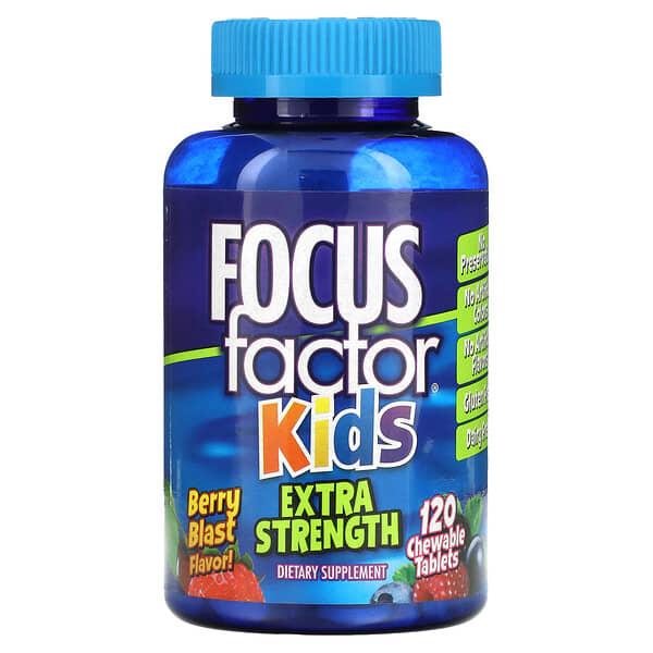 Focus Factor, 兒童，特強型，漿果味，120 片咀嚼片