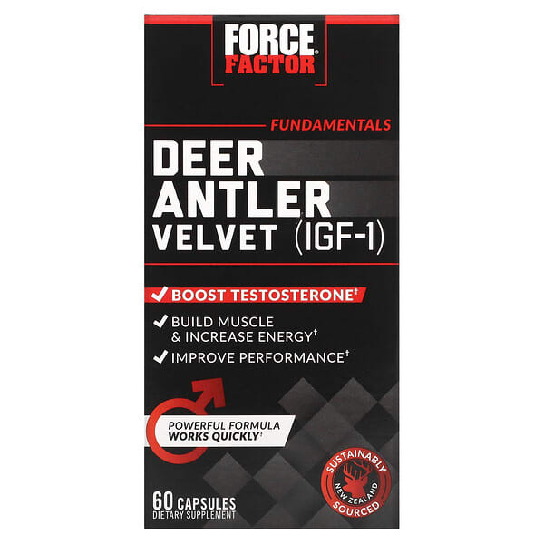 Force Factor, 鹿茸 (IGF-1),60 粒膠囊