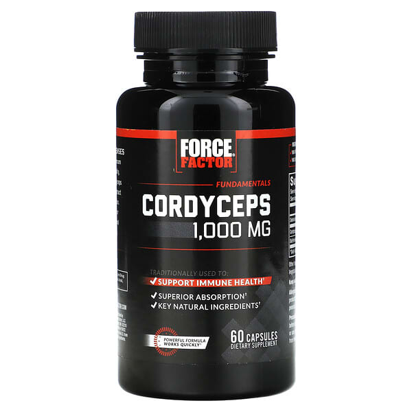 Force Factor, Fundamentals，蟲草，1,000 毫克，60 粒膠囊（每粒膠囊 500 毫克）