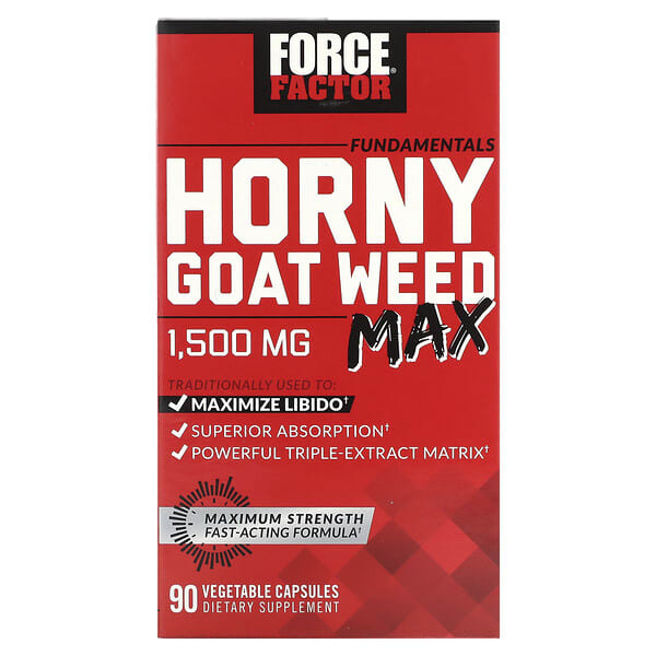 Force Factor, Fundamentals，特強淫羊藿，1,500 毫克，90 粒素食膠囊（每粒膠囊 500 毫克）