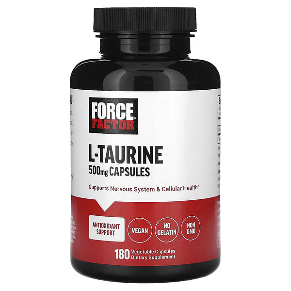Force Factor, L-牛磺酸，500 毫克，180 粒素食膠囊