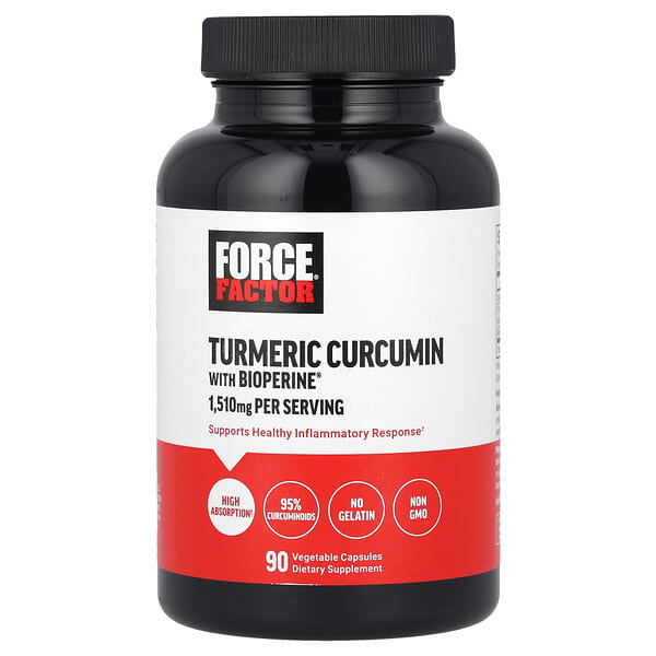 Force Factor, 姜黃素，含 BioPerine®，90 粒素食膠囊