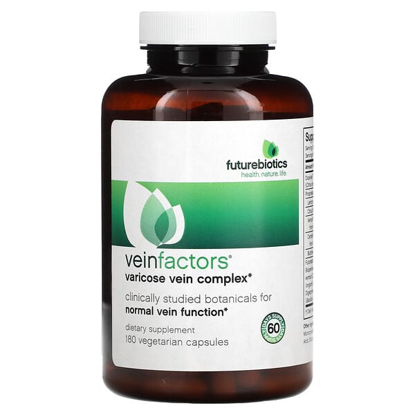Futurebiotics, VeinFactors,靜脈蛛網紋複合物,180粒素食膠囊