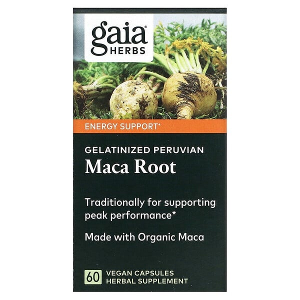 Gaia Herbs, 膠狀祕魯瑪卡根，500 毫克，60 粒全素膠囊