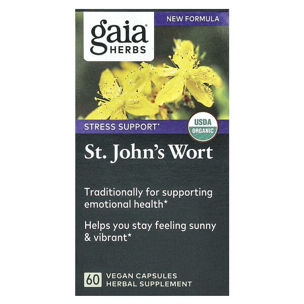 Gaia Herbs, 貫葉連翹，333 毫克，60 粒全素食膠囊