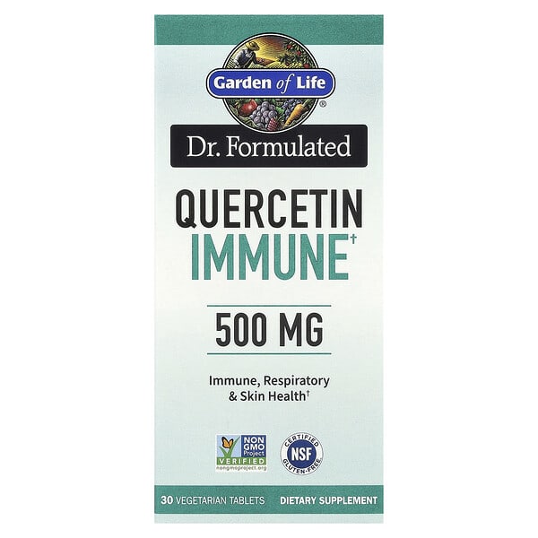 Garden of Life, Dr. Formulated，槲皮素機體抵抗，500 毫克，30 片素食片