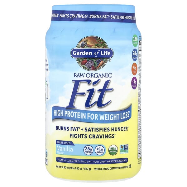 Garden of Life, RAW 有機健身，塑身高蛋白，香草味，32.80 盎司（930 克）