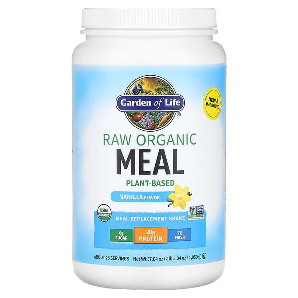 Garden of Life, RAW 有機膳食、奶昔和代餐,香草味,34.2 盎司(969 克)