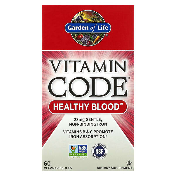 Garden of Life, Vitamin Code,血液膳食補劑,60 粒全素膠囊