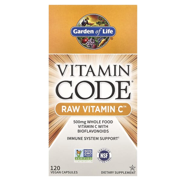 Garden of Life, Vitamin Code，RAW 維生素 C，250 毫克，120 粒素食膠囊