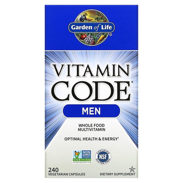 Garden of Life, Vitamin Code，男性全食多維生素，240 粒素食膠囊