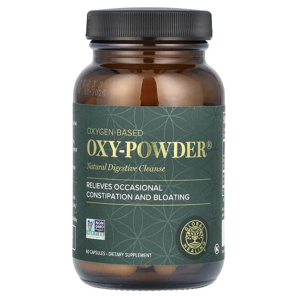 Global Healing, Oxy-Powder，天然消化清潔劑，60 粒膠囊