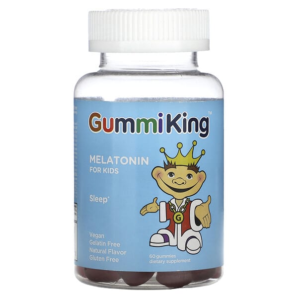 GummiKing, 兒童褪黑荷爾蒙，草莓味，60 粒軟糖