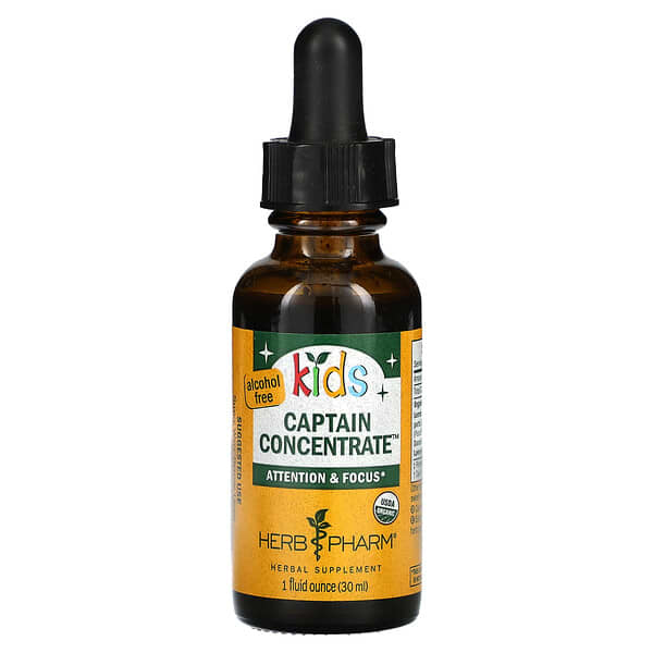 Herb Pharm, 兒童提神精華，不含酒精，1 fl oz (30 ml)