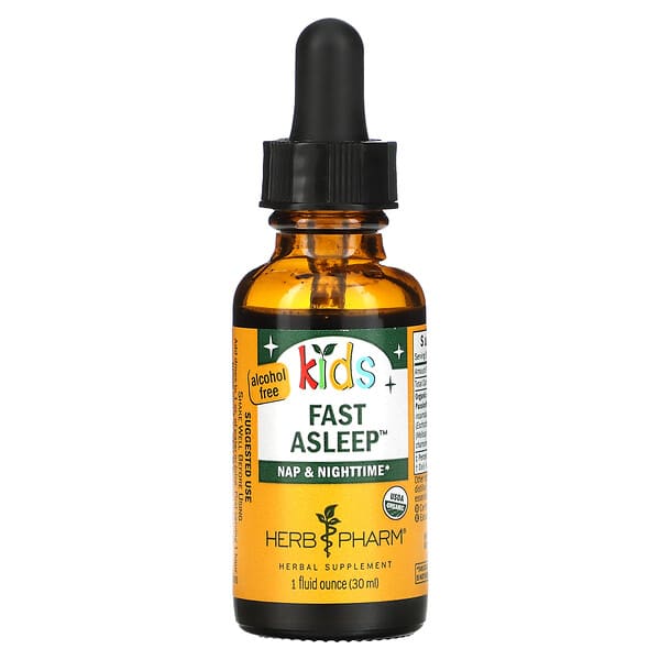 Herb Pharm, 兒童有機睡眠支持靈,不含酒精,1 fl oz (30 ml)