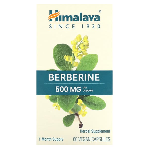 Himalaya, 小檗鹼，500 毫克，60 粒全素膠囊