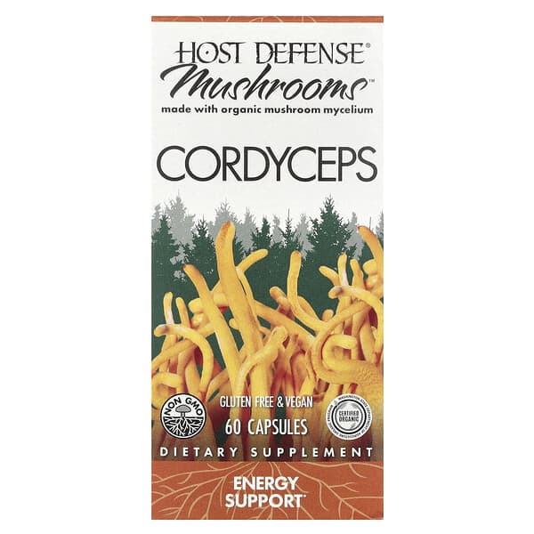Host Defense, Mushrooms™，蟲草，1 克，60 粒膠囊