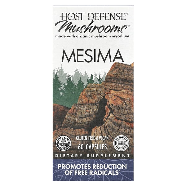 Host Defense, Mushrooms™，Mesima，1 克，60 粒膠囊
