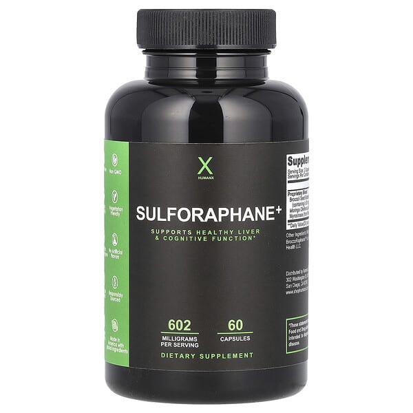 Humanx, 蘿卜硫素+，602 毫克，60 粒膠囊（每粒膠囊 301 毫克）