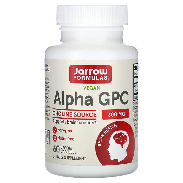 Jarrow Formulas, α-GPC，300 毫克，60 粒素食膠囊