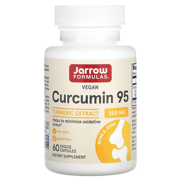 Jarrow Formulas, 姜黃素 95，姜黃提取物，500 毫克，60 粒素食膠囊