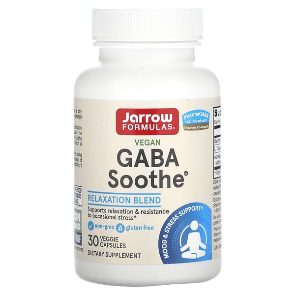 Jarrow Formulas, GABA Soothe，30 粒素食膠囊