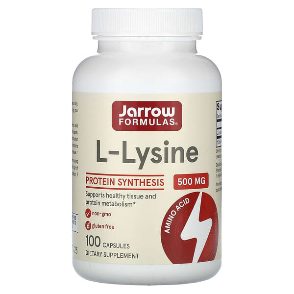 Jarrow Formulas, L-賴氨酸，500 毫克，100 粒膠囊