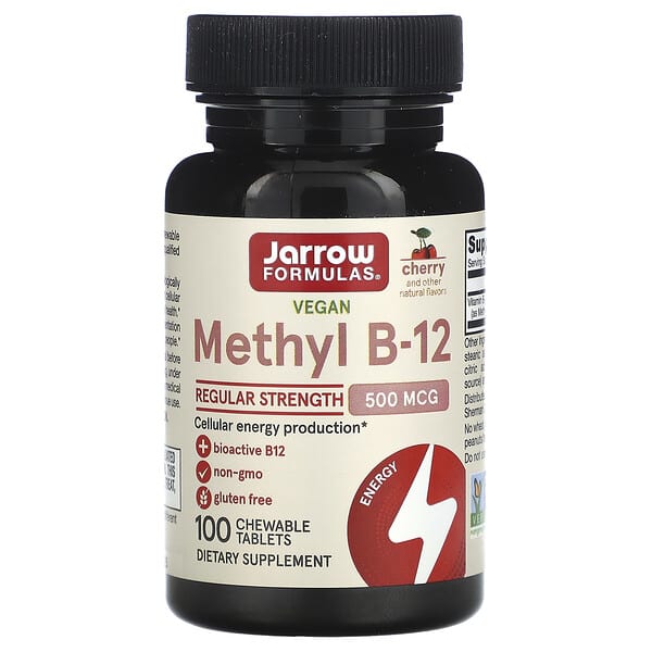 Jarrow Formulas, 甲基 B-12,櫻桃味,500 微克,100 片咀嚼片