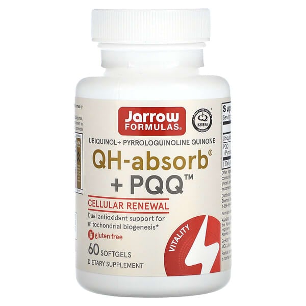 Jarrow Formulas, QH-Absorb + PQQ，60 粒軟凝膠