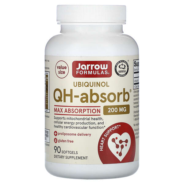 Jarrow Formulas, 泛醇，QH-Absorb，特強吸收，200 毫克，90 粒軟凝膠