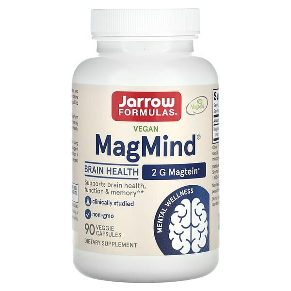 Jarrow Formulas, 全素 MagMind，大腦健康，144 毫克，90 粒素食膠囊（每粒膠囊 48 毫克）