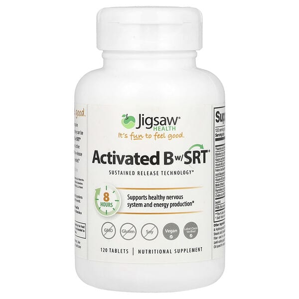 Jigsaw Health, 含 SRT® 的活性 B 營養素,120 片