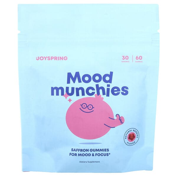 JoySpring, Mood Munchies 軟糖,天然漿果味,60 粒軟糖