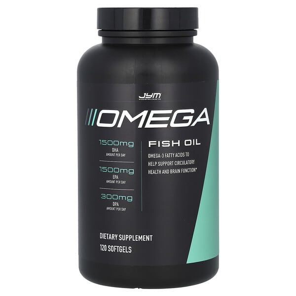 JYM Supplement Science, Omega 魚油，2600 毫克，120 粒魚軟膠囊（每粒軟膠囊 1300 毫克）
