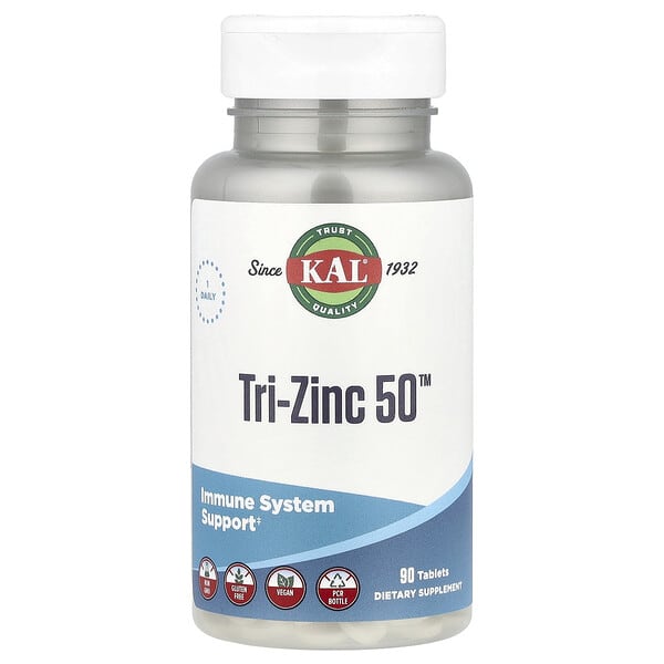 KAL, Tri-Zinc 50™，50 毫克，90 片