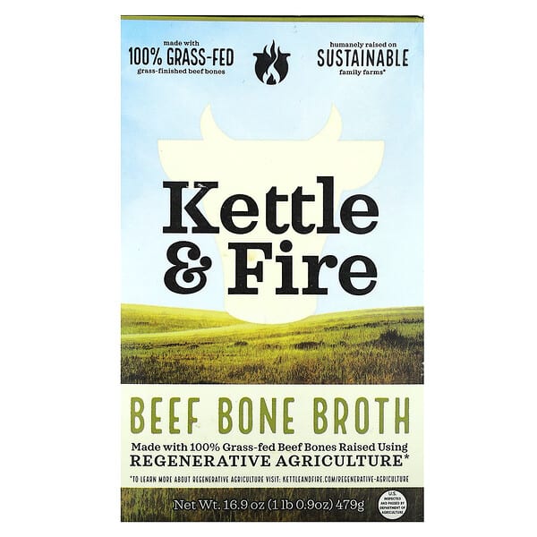 Kettle & Fire, 牛骨湯，16.9 盎司（479 克）