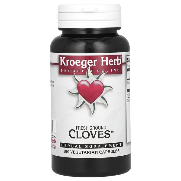 Kroeger Herb Co, 新鮮丁香粉，450 毫克，100 粒素食膠囊