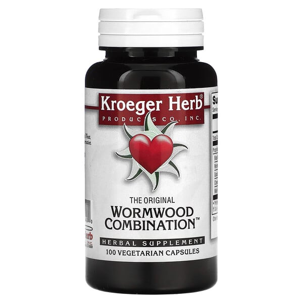 Kroeger Herb Co, 原始艾草組合，100 粒素食膠囊