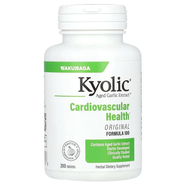 Kyolic, 陳蒜提取物，心血管，原初配方 100，600 毫克，200 片（每片 300 毫克）