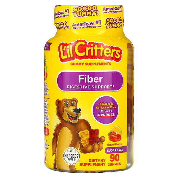 L'il Critters, 纖維消化幫助,天然風味,3 克,90 粒軟糖(每粒軟糖 1.5 克)