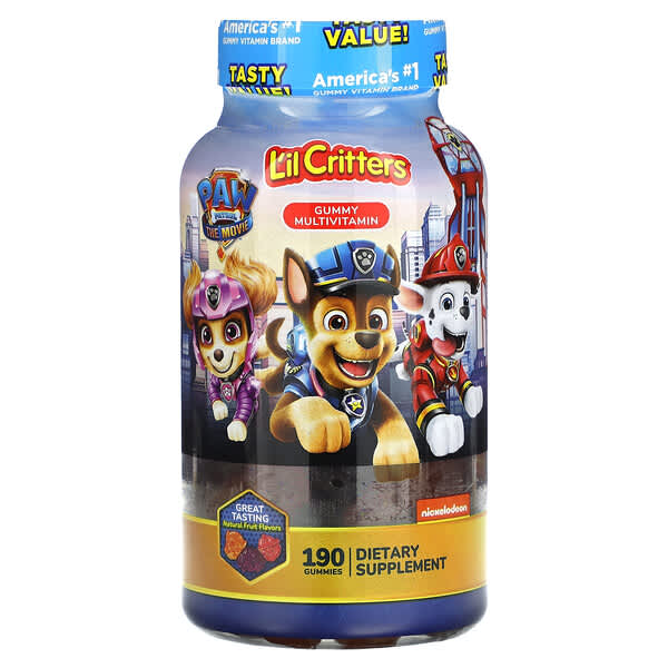 L'il Critters, Paw Patrol The Movie，軟糖多維生素，天然水果味，190 粒軟糖