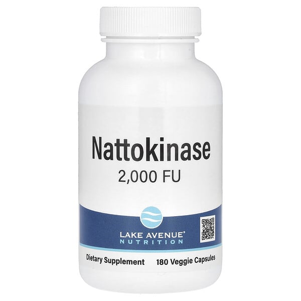 Lake Avenue Nutrition, Nattokinase 蛋白分解酵素素食膠囊，2000 FU，180 粒裝